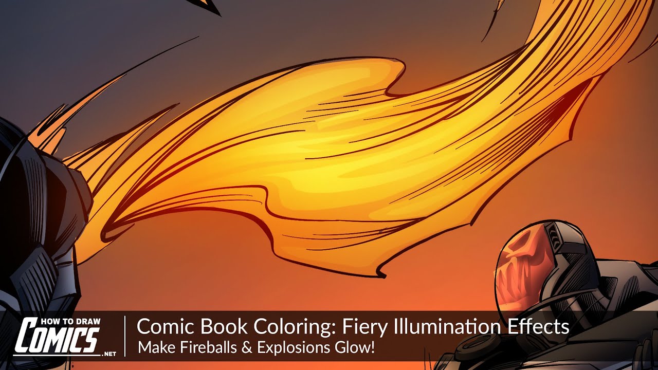 Comic Book Coloring: Fiery Illumination Effects | Make Fireballs & Explosions Glow!