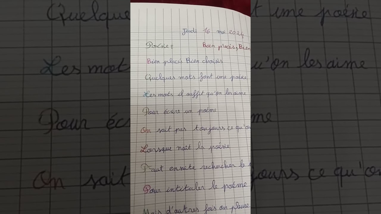 poésie bien placés,  bien choisis