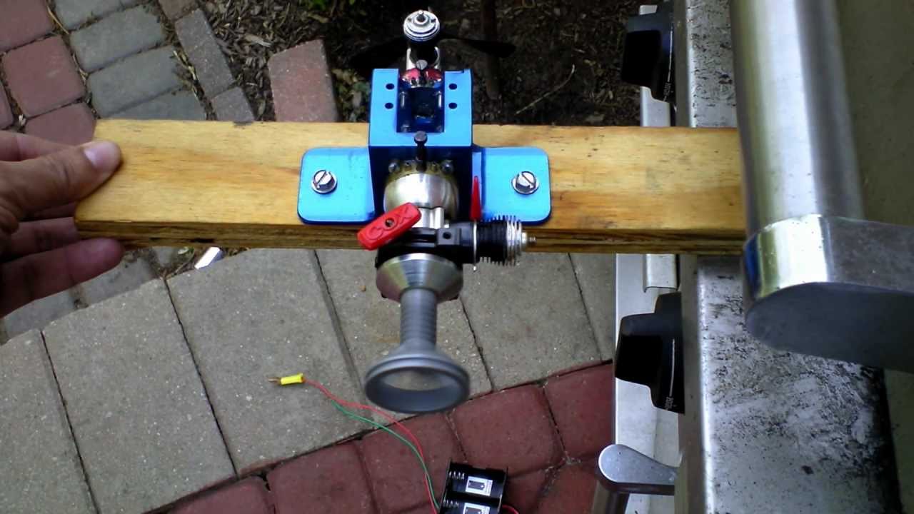 Cox 049 Pull Start Engine on Test Bench