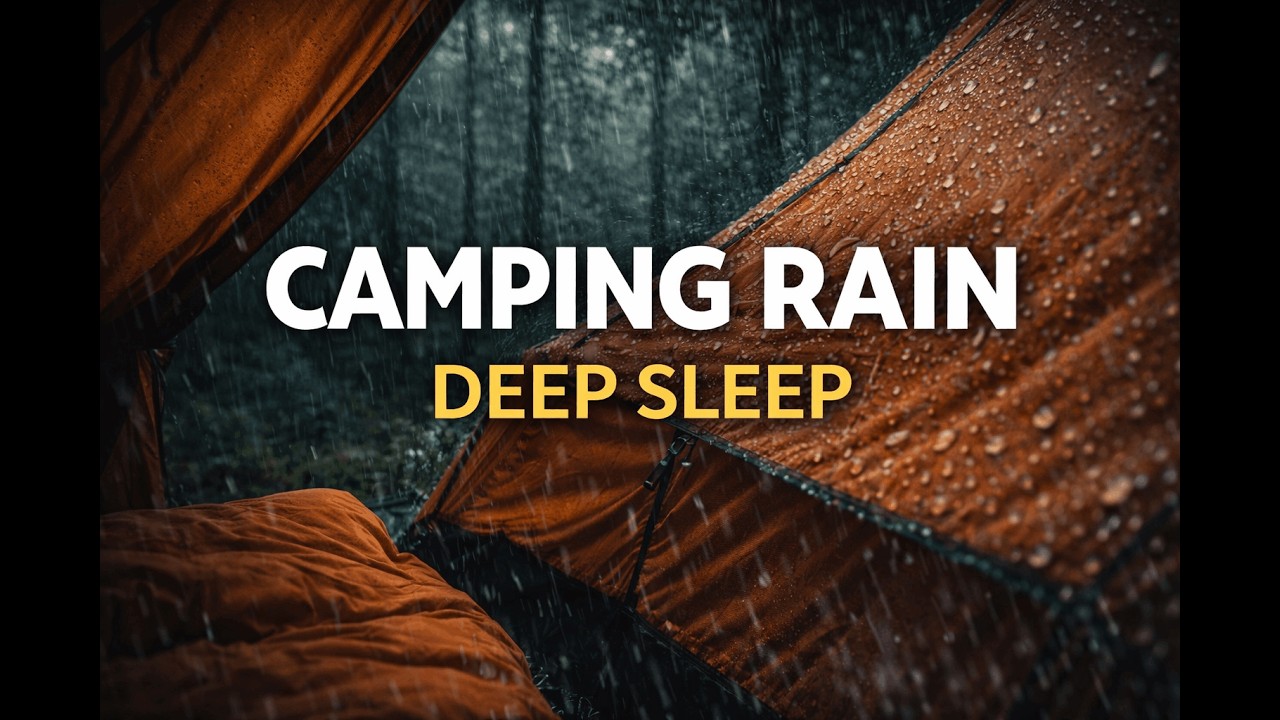 Rain on Tent Sounds for Sleep 🌧️ 6 Hours of Heavy Rain