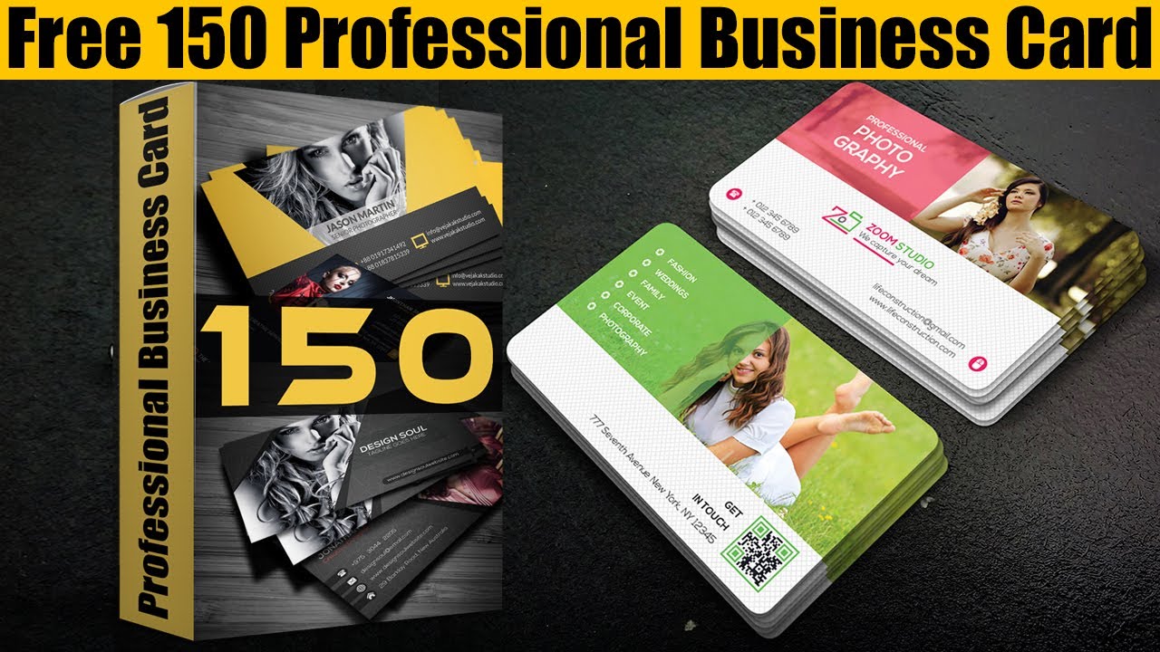 150 Professional Business Card Bundle Download In PSD Files |Urdu Hindi| |Photoshop Tutorial|