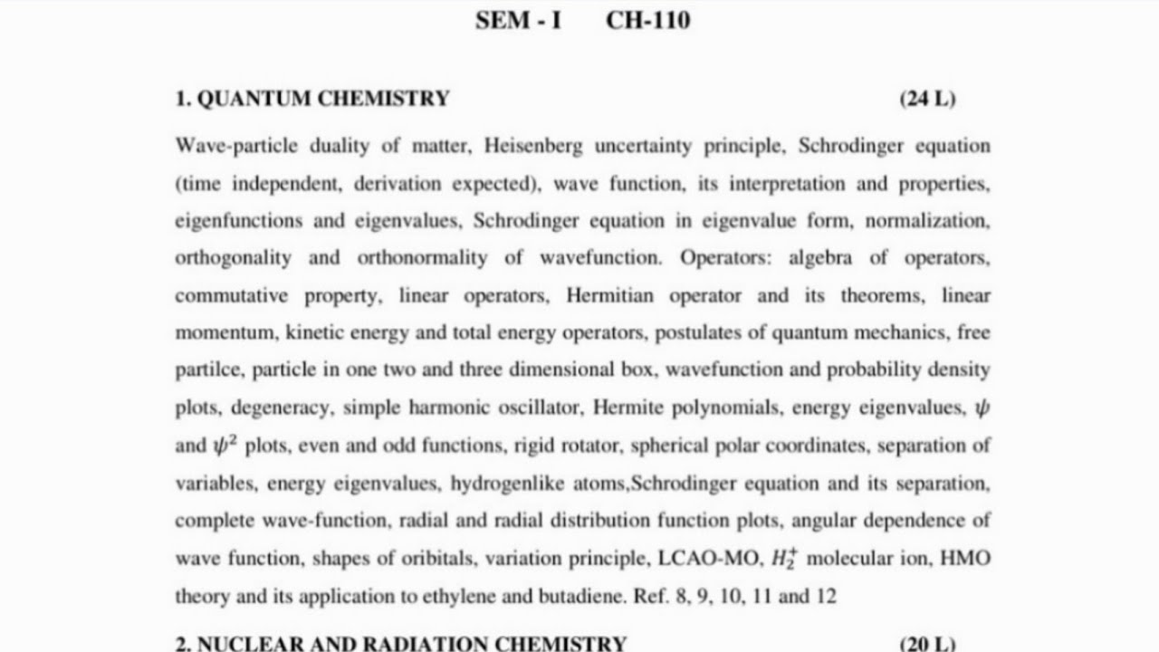 Msc 1st year syllabus 2025 26, msc physical chemistry 1st year syllabus, msc chemistry syllabus 