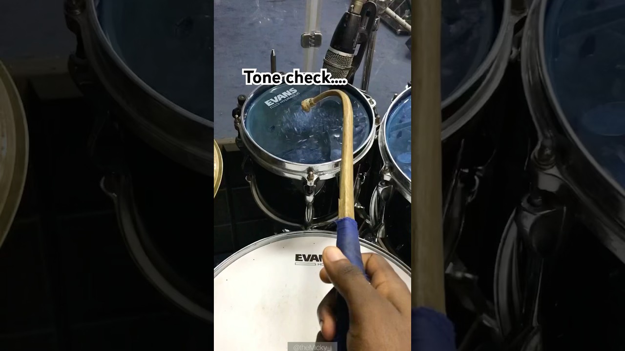Tone check on evans heads #evansheads #drums #suremicrophone #sound #fypyoutube #toneking #tonetalk