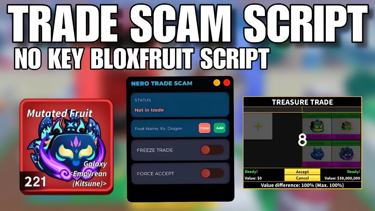 🦊 BLOX FRUITS TRADE SCAM SCRIPT [NO KEY] - STEALTH GALAXY EMPYREAN (KITSUNE) 🔥