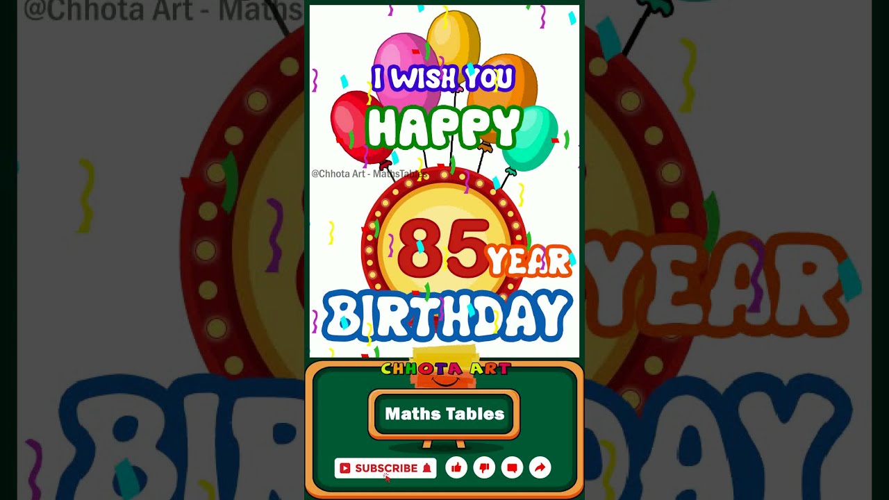 I wish you 85 year Happy birthday Greeting  #shorts