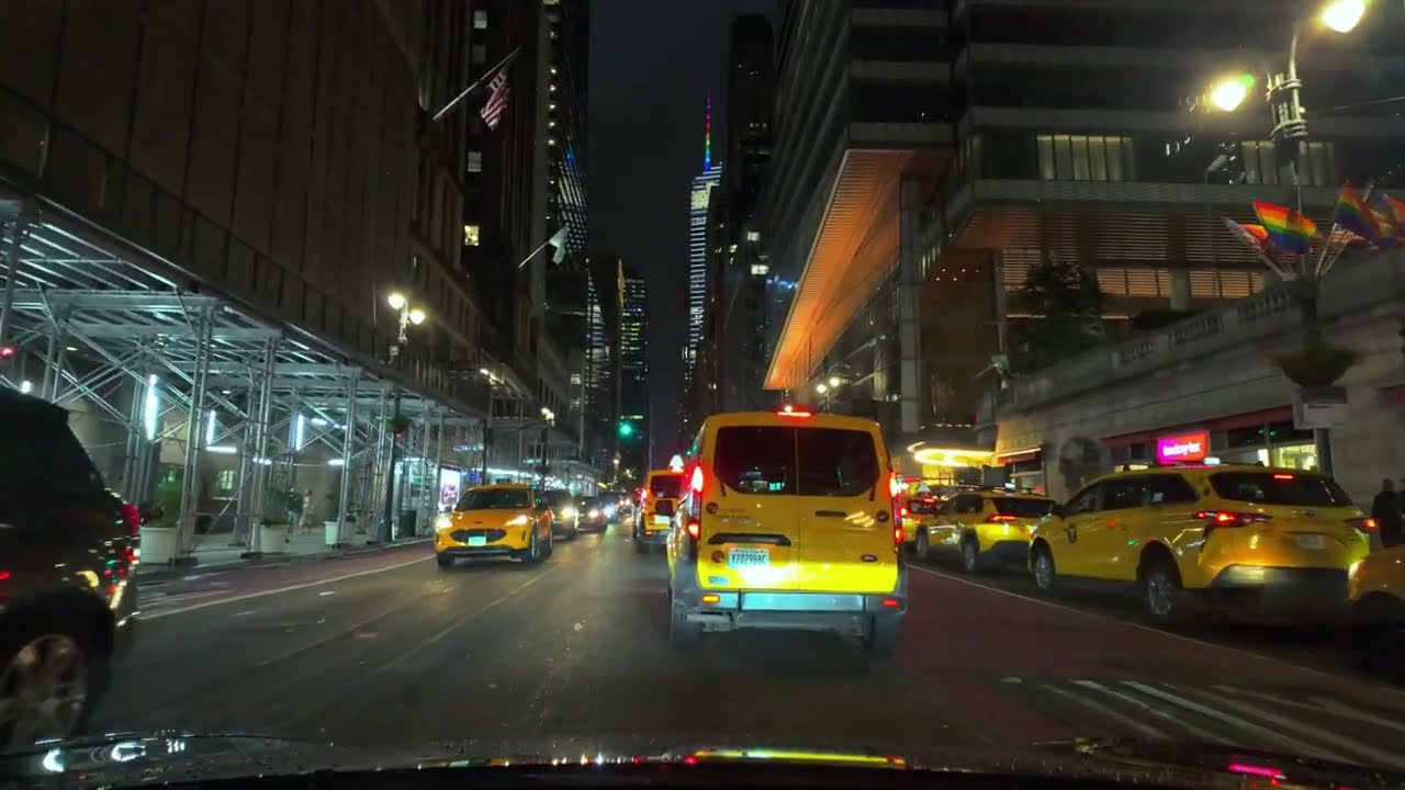 New York City Night Driving | Williamsburg to Times Square | Relaxing night drive