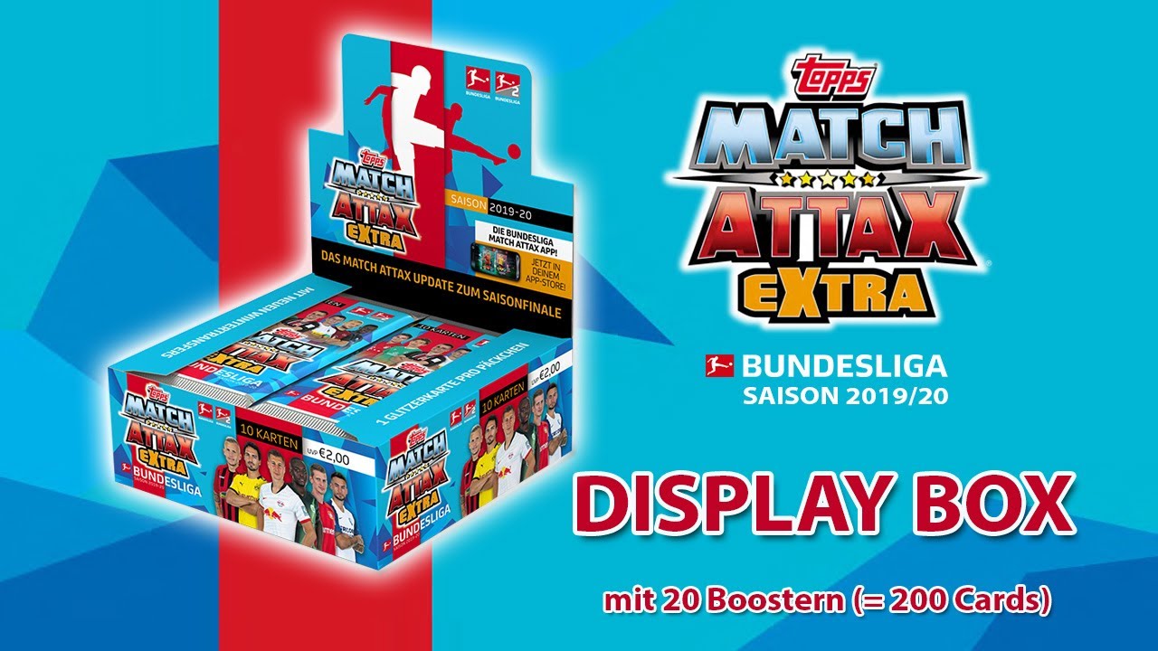 TOPPS Bundesliga Match Attax Extra 2019/20 - DISPLAY BOX (20 Booster)