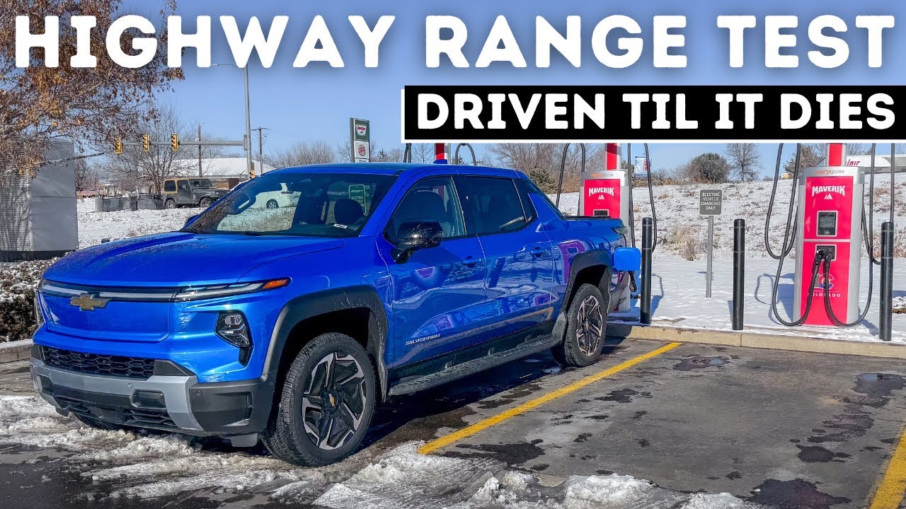 Silverado EV LT Extended Range впечатляет в холодную погоду! Тест на дальность хода 70 миль/ч по ...