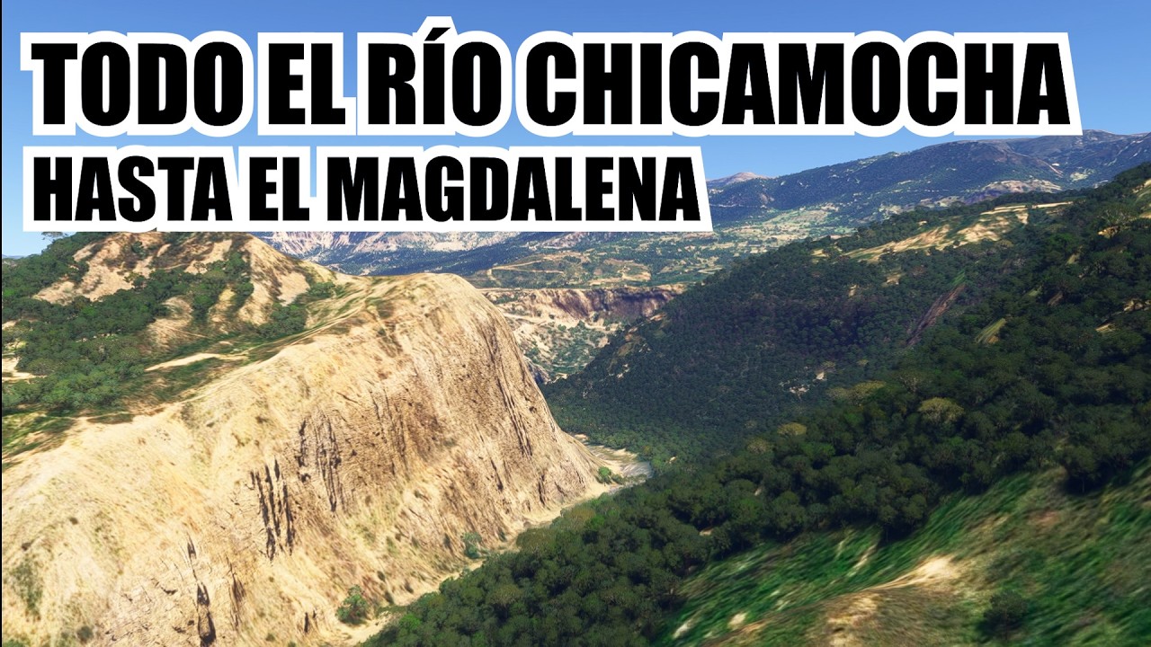 Vuelo por todo el RÍO CHICAMOCHA Pasando por el cañón hasta el Magdalena.
