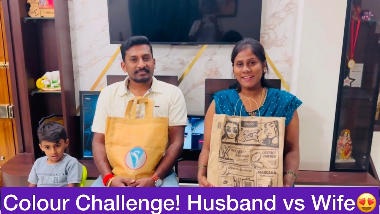 Colour Challenge😍! Husband vs Wife ❤️! Daily vlog