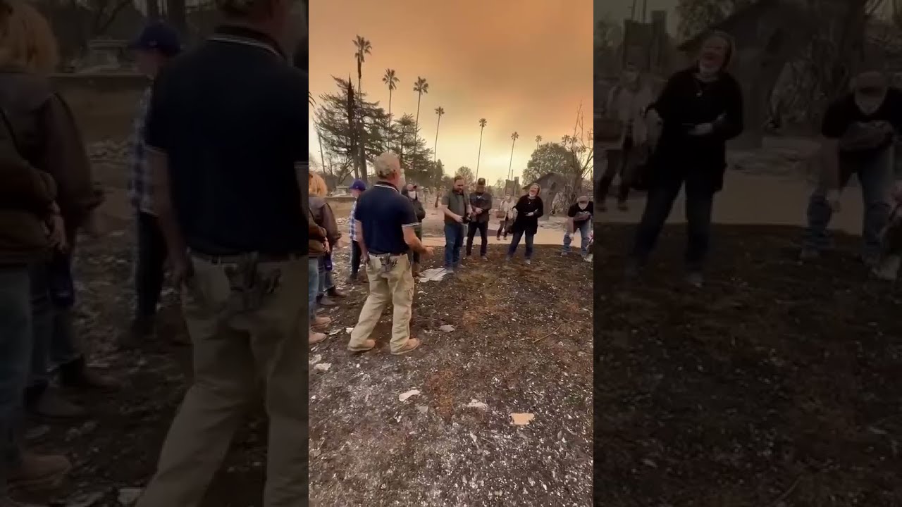Moving: L.A: Fires: Family sings 
