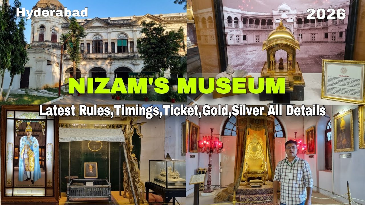 NIZAM'S MUSEUM Hyderabad | Purana Haveli | 100Cr Tiffin Box |Latest Rules,Timing,Ticket,Gide Details