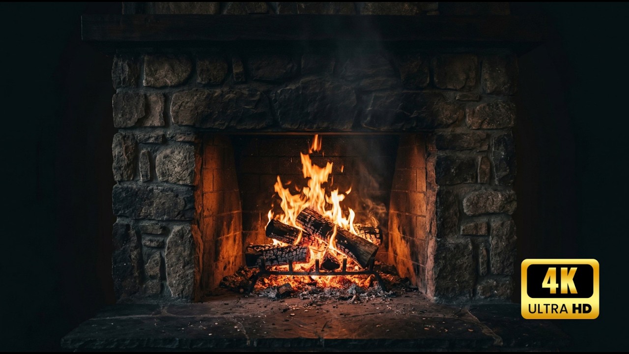 2 Hours Cozy Fireplace 🔥 Relaxing Fire for Sleep & Relaxation