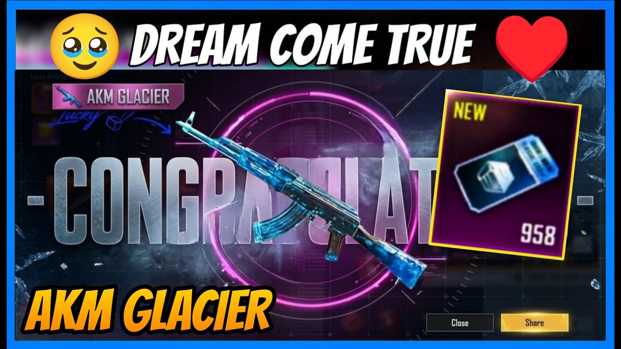🔥1000+ COUPONS AKM GLACIER CLASSIC CRATE OPENING l GOT GLACIER AKM WITH THIS TRICK I CLASSIFIED YT