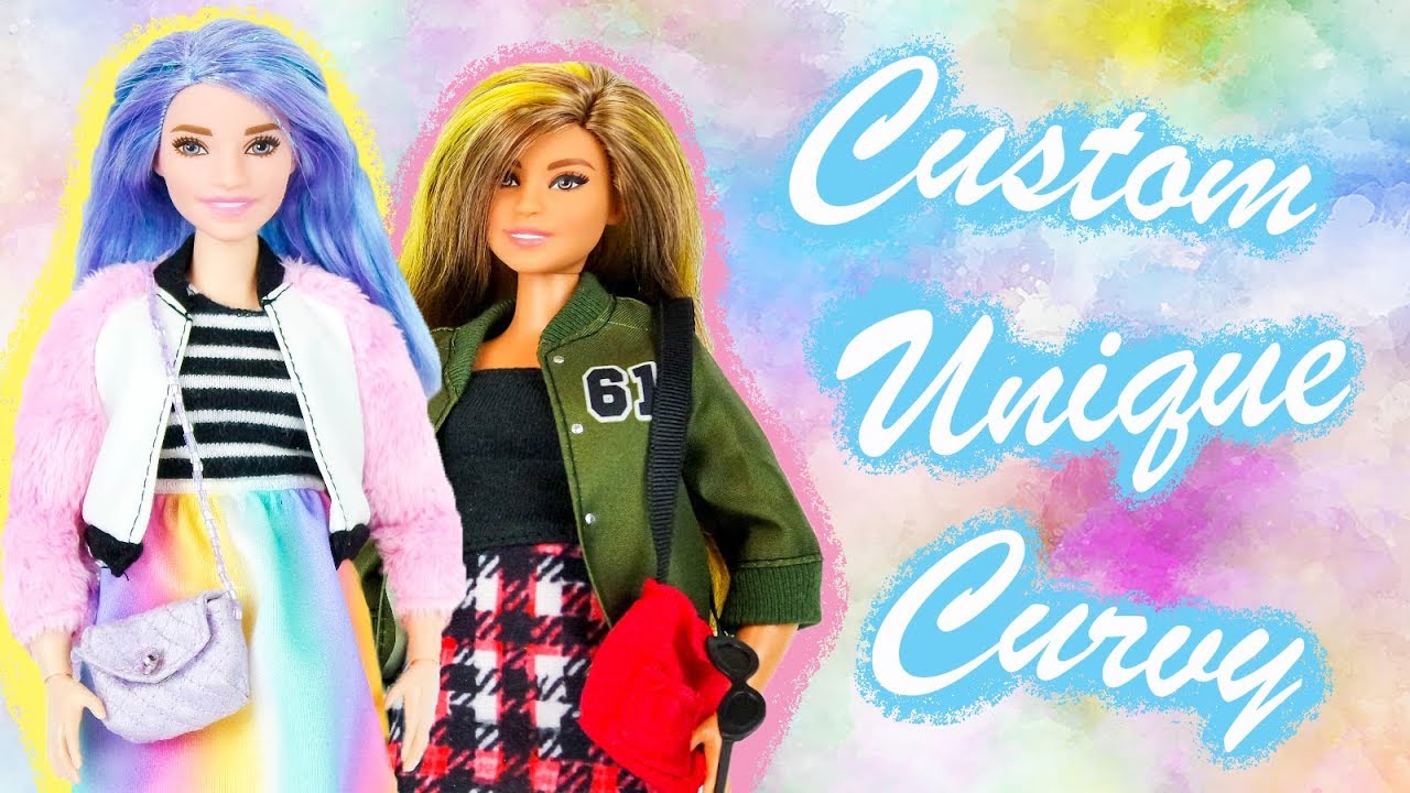 Custom Curvy Made to Move Dolls | Unboxing the Curvy Made to Move Barbies and Customization | 2019