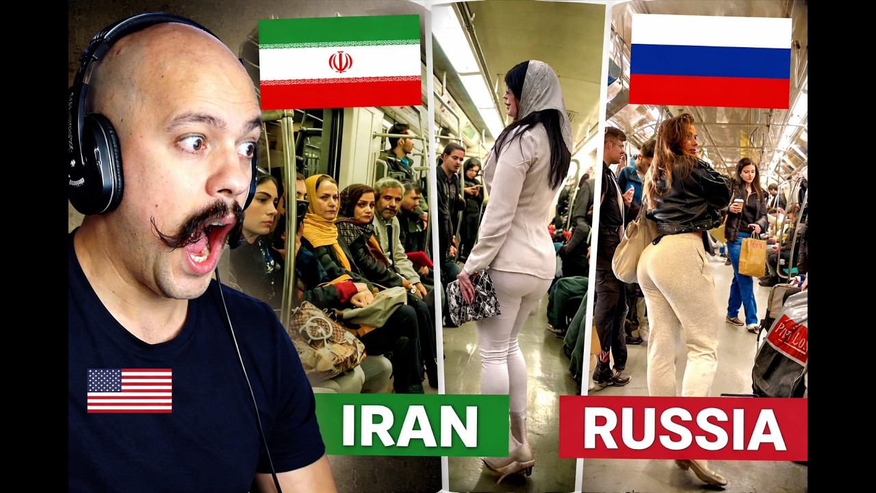 American Reacts To Tehran Metro 🇮🇷 vs Moscow Metro 🇷🇺  What Daily Life Is REALLY Like Shocking!