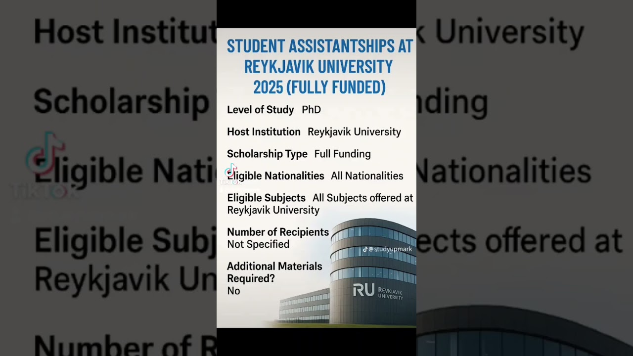 Study at Reykjavik University with full funding, open to all nationalities.