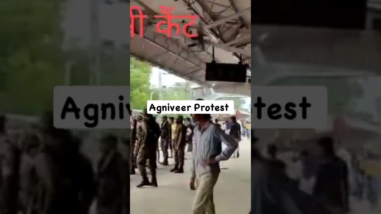 Agniveer protest at Railway station #railway #protest #shorts #shortvideo