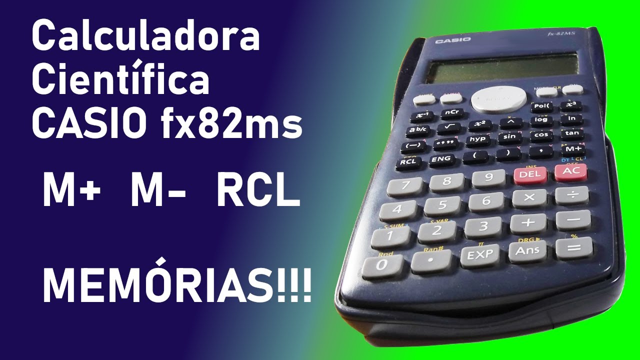 Como Usar memória m+ m-  rcl Calculadora Científica Casio Aula 5 #matemática #memória #enem