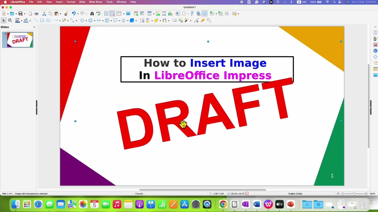 Как вставить изображение в Libreoffice Impress | Учебное пособие