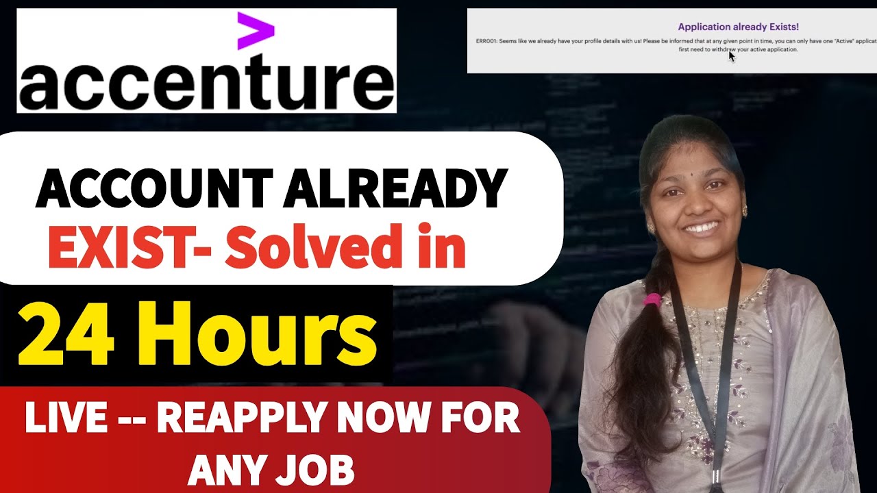 Accenture Application Already Exist ||How to solve it || Delete Data from accenture & Reapply jobs