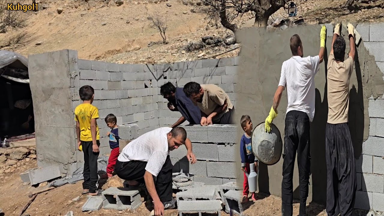 Nomadic Life in the Mountains | Building a Simple House for Survival 🏔️🏡