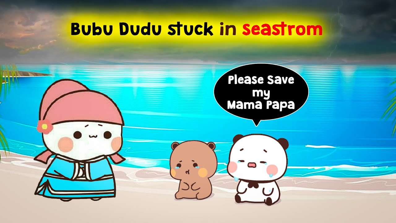 #BDC82 ▶Bubu Dudu STUCK in Seastrom ⛈😥| Malaysia TRIP✈  | BUBU DUDU Cuties| peachgoma | cartoon