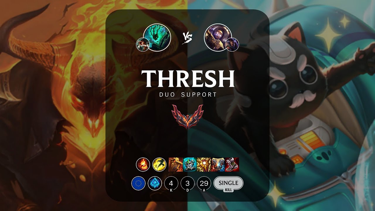 Thresh Support vs Blitzcrank - EUW Grandmaster Patch 13.10