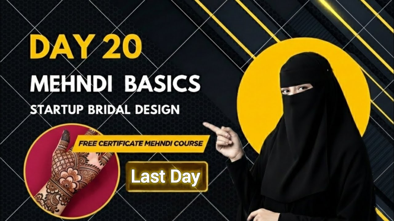 Free Henna Classes With Certificate Day 20 | Mehndi Course | Mehandi Classes