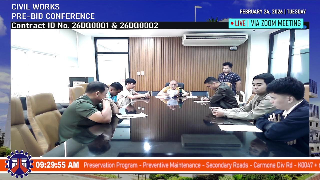 Procurement Livestream for DPWH Cavite 3rd DEO on February 24, 2026