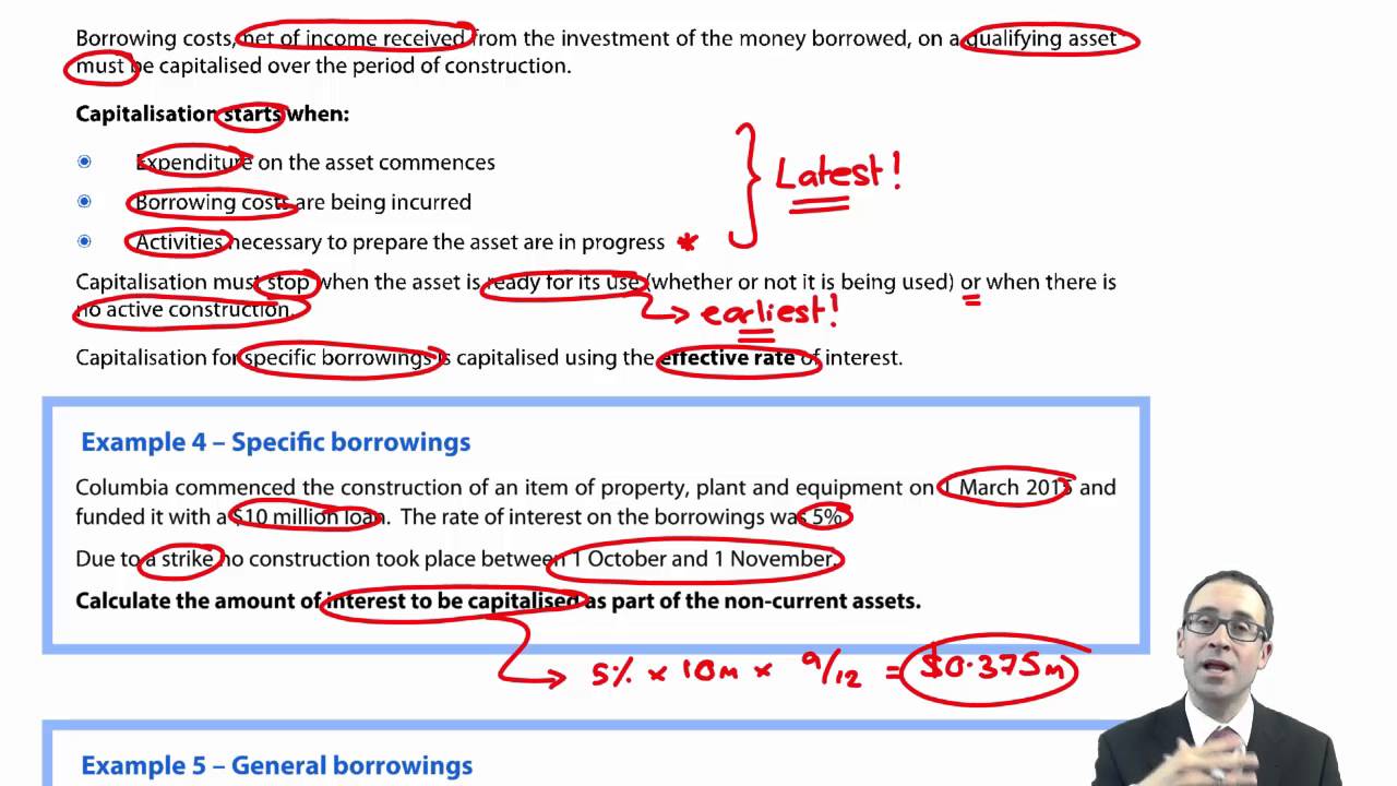 ACCA P2 Borrowing costs (IAS 23)