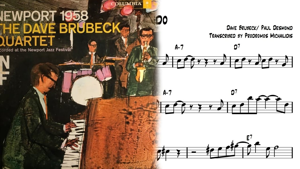 Perdido - Live in Newport 1958 - Paul Desmond Transcription