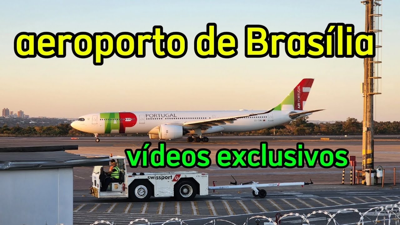 pouso e decolagem aeroporto de Brasília direto da pista como spotter vista privilegiada
