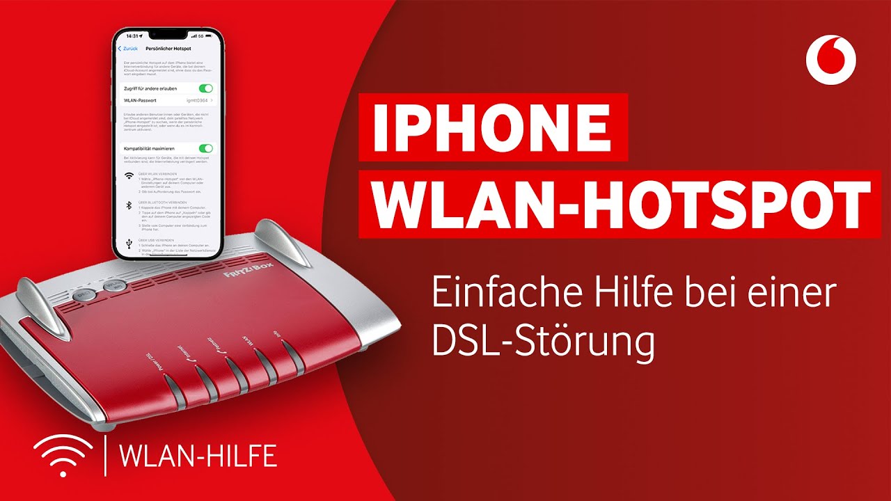 iPhone WLAN-Hotspot: Einfache Hilfe bei einer DSL-Störung
