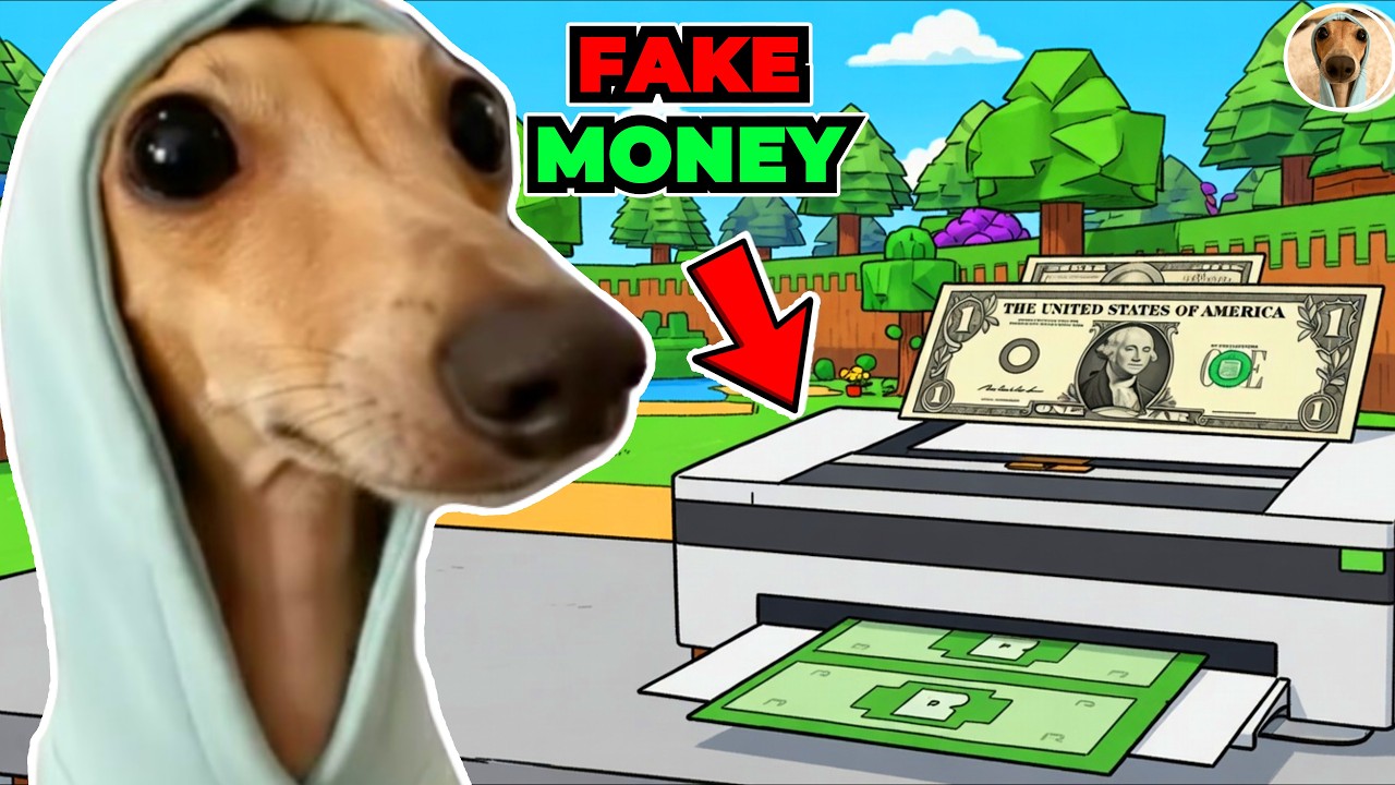 Printing FAKE MONEY TO BECOME RICH AS HELL IN ROBLOX!