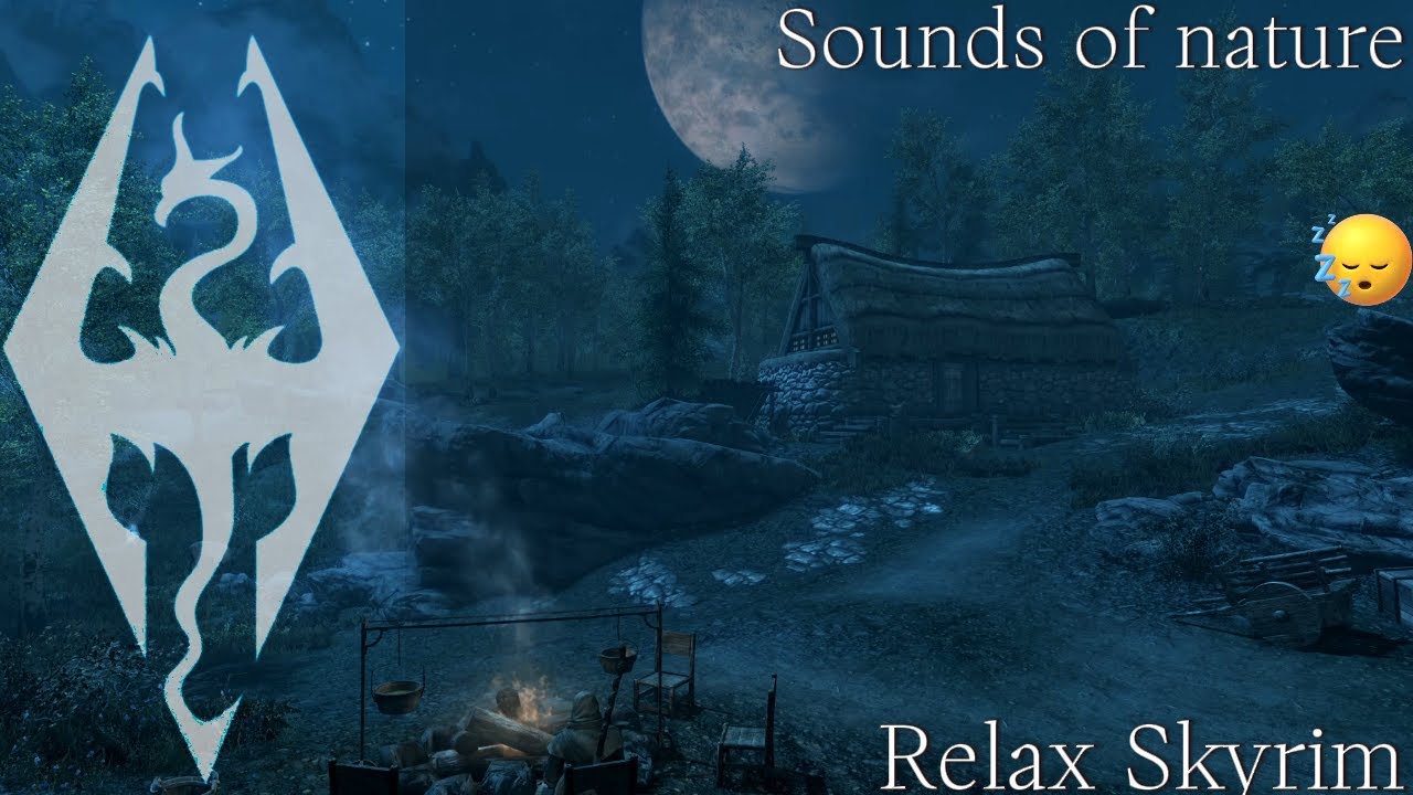 Skyrim Serenity: Village Campfire and Nature Sounds