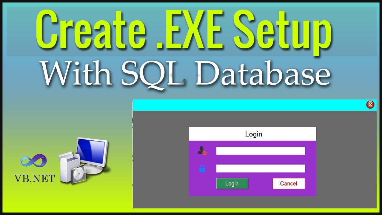 C#.NET | Create .EXE Setup File With SQL Database in Windows Application Form | CODERBABA