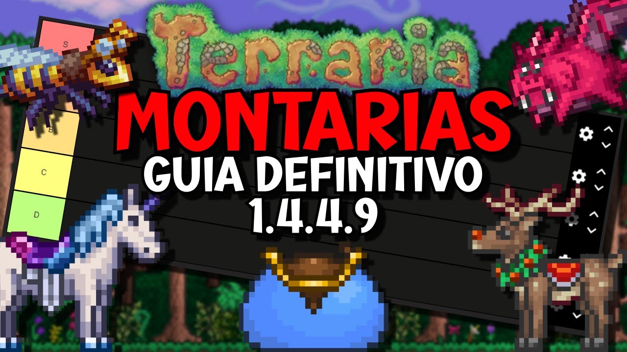 GUIA DE MONTARIAS DEFINITIVO DO TERRARIA 1.4.4.9!