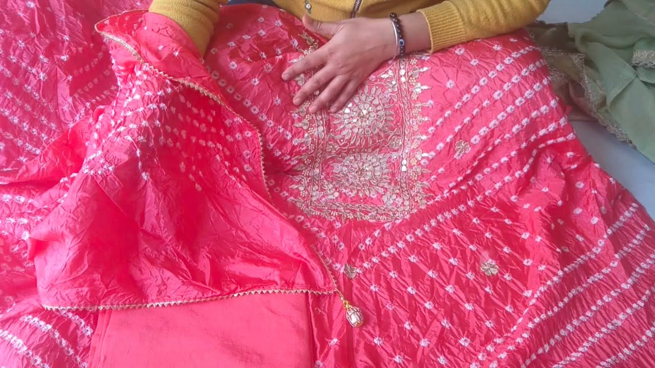 कम रेट में धमाकेदार बांधनी (Bandage)सूट ❤️Partywear variety 🥰📲-9034214765