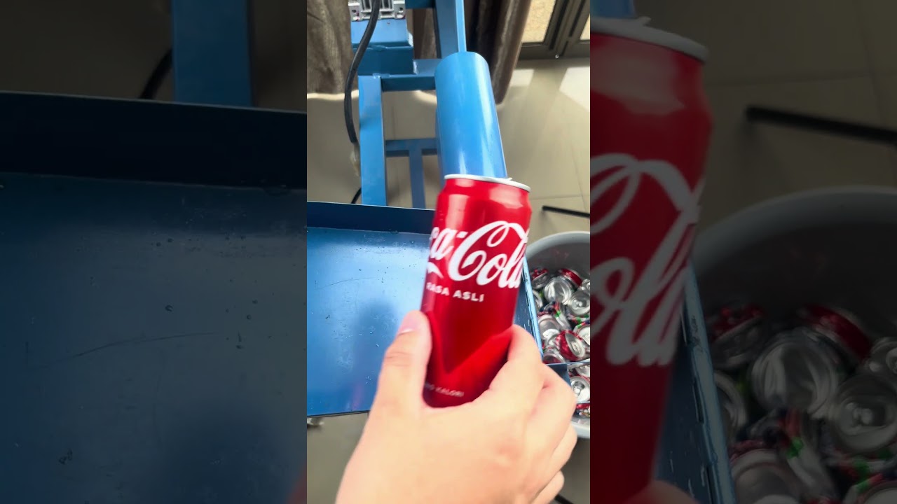 The satisfying sound of crushing cans# #shorts  #cancrushing #satisfying #drinks#FallintoShorts
