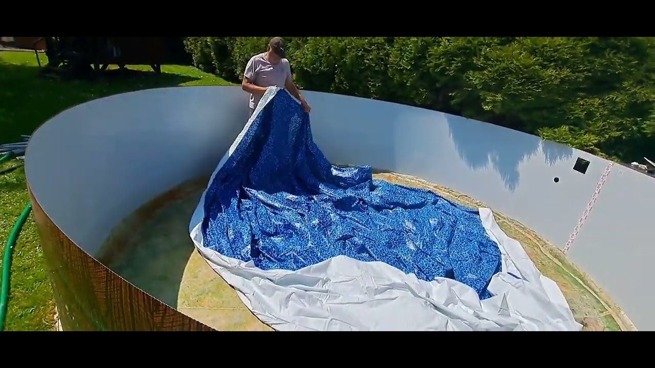 Výměna bazénové folie (bazén Azuro z Mountfield)a napouštění vody ,jak nám to roste ve skleníku 🥒🍅