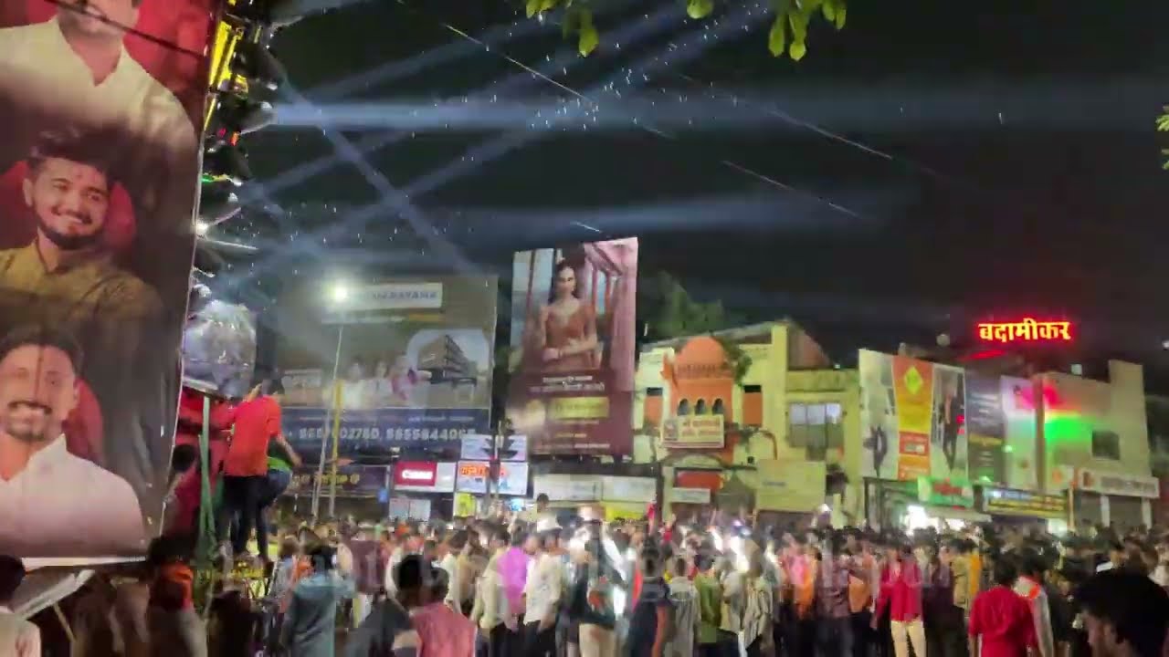 भल्या मोठ्या पाऊसात निघाली राम नवमीची मिरवणूक || solapur Ram navami  miravnuk 2024 || #solapur