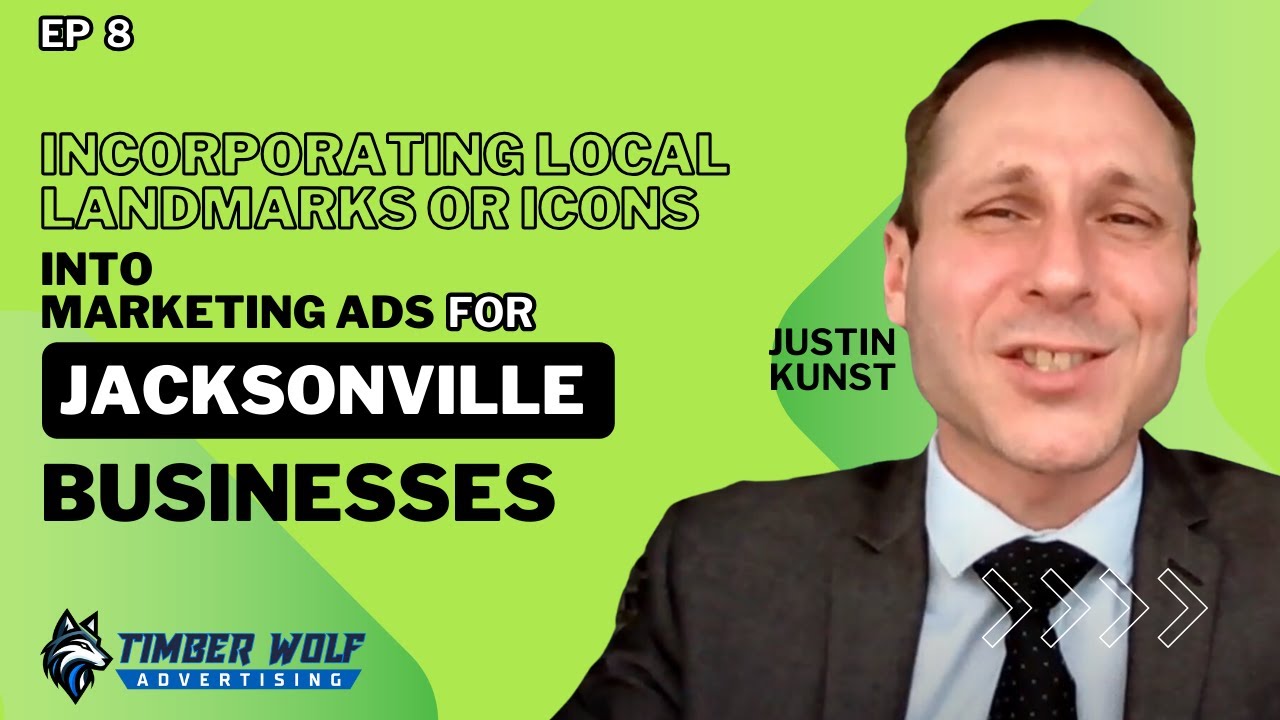 How does incorporating local landmarks in ads boost recognition for Jacksonville businesses?