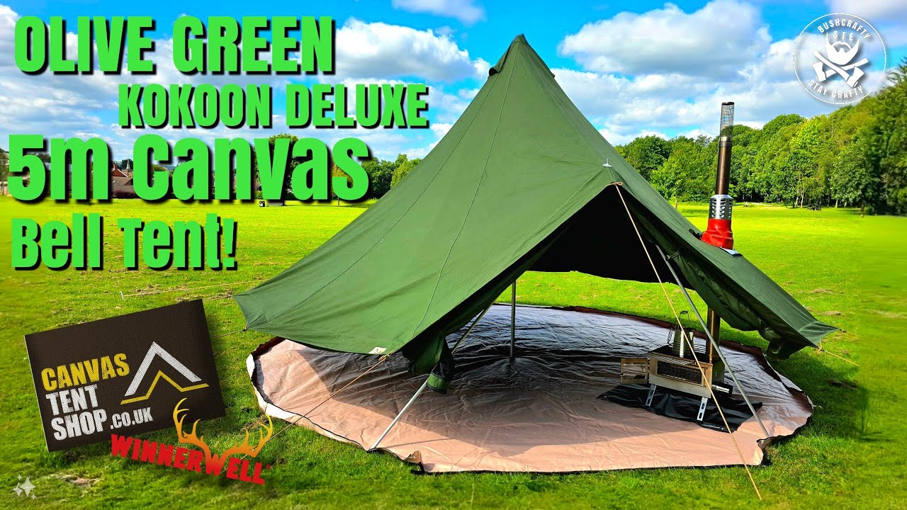 Huge 5m Bushcraft Canvas Bell Tent From Canvas Tent Shop!! Kokoon Deluxe.