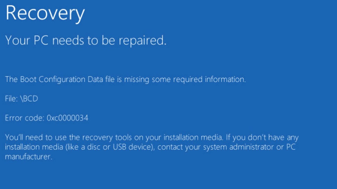 Comment réparer un Windows qui ne boot plus avec une erreur bcd