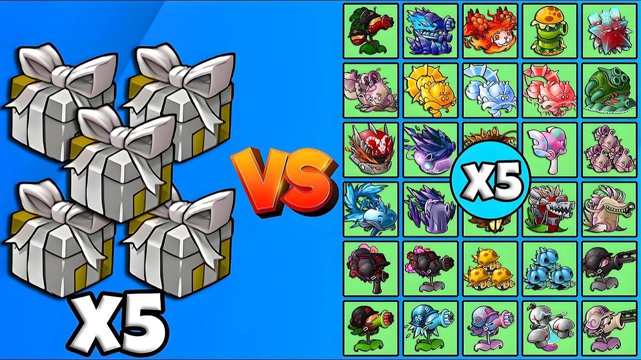 5 Zombies Box Fusion vs All Plants x5 - PVZ Fusion