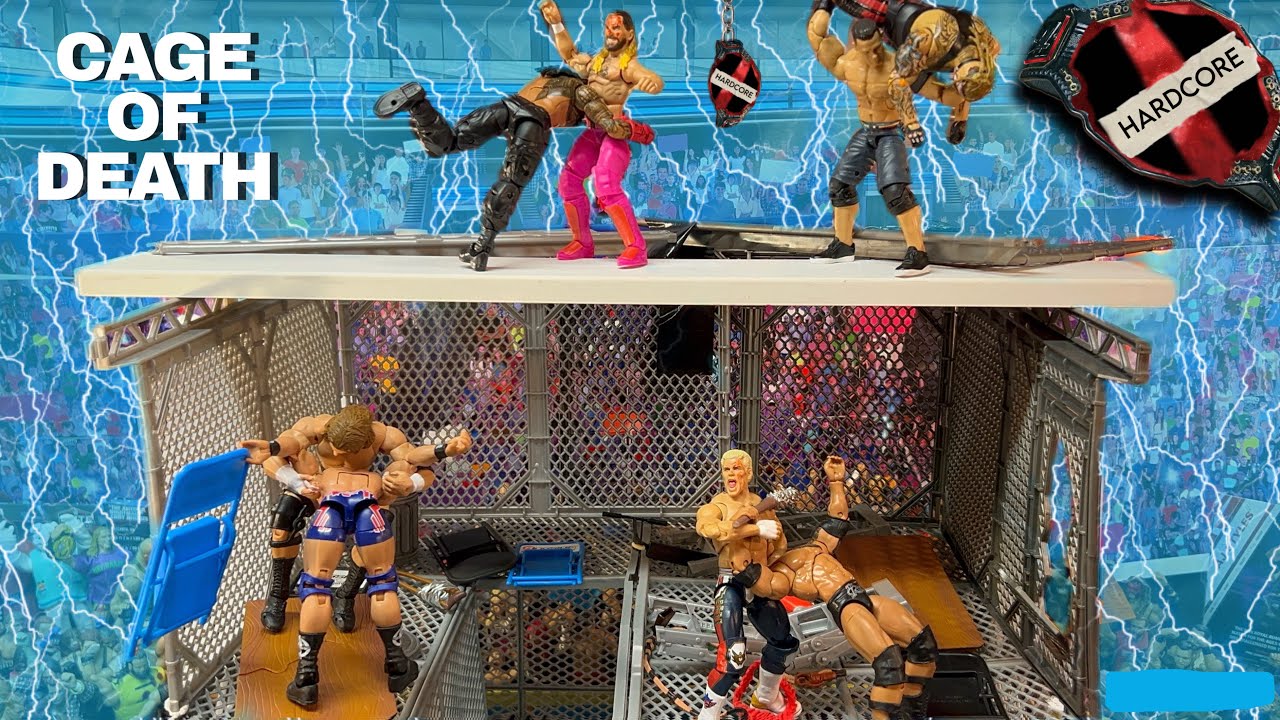 КЛЕТКА СМЕРТИ на 8 человек | Матч «Ад в клетке» | Рестлмания | Матч фигурок WWE!