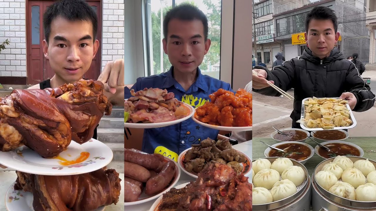 Yummyfood #27 : Eat roll belly braised pork belly 😋😋 #mukbang #food  #porkbelly #eatingshow