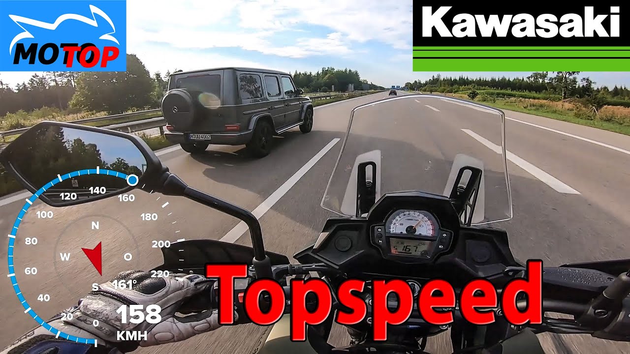 Kawasaki Versys 650 - TOPSPEED on AUTOBAHN - GPS 191km/h