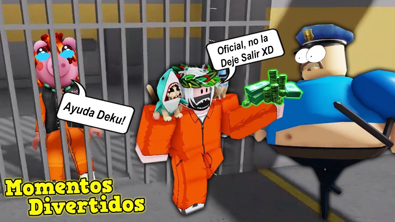 Estafando al GUARDIA de la PRISION de BARRY'S OBBY en Momentos Divertidos ROBLOX